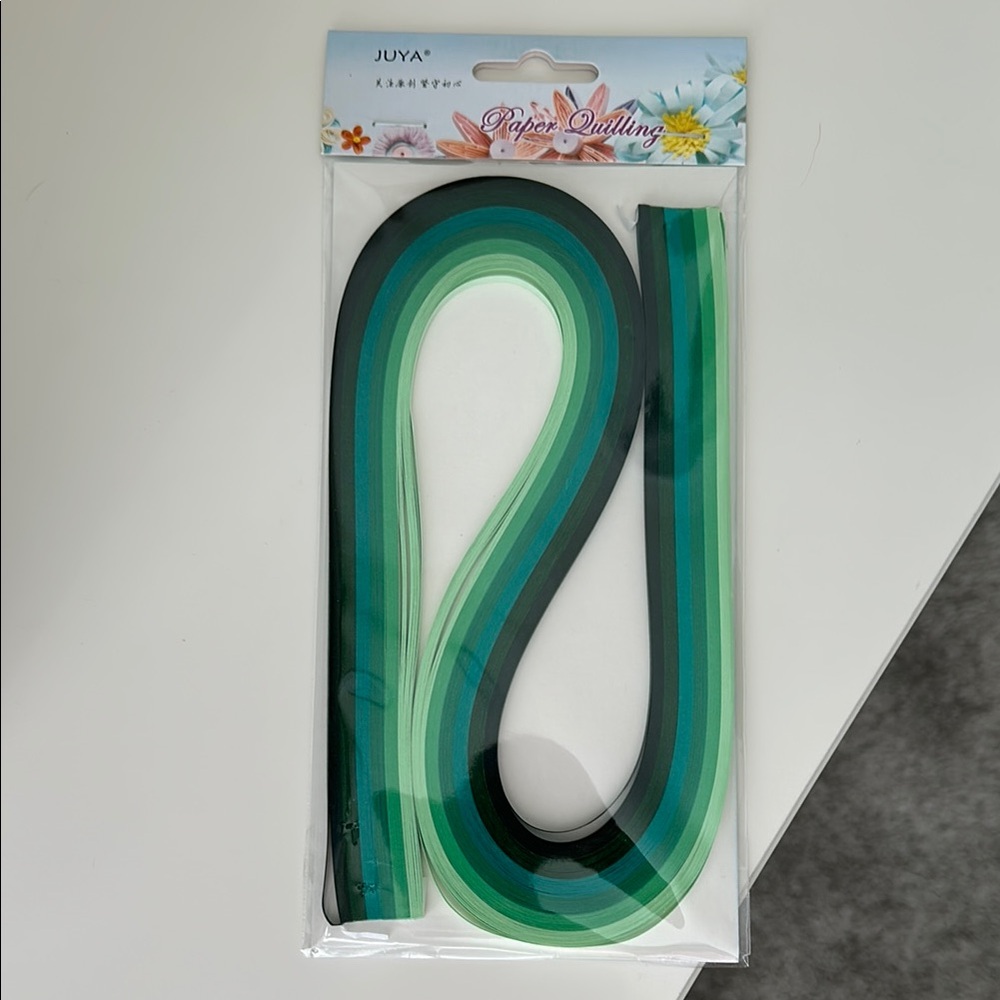 JUYA Paper Quilling Strips - Green Shades